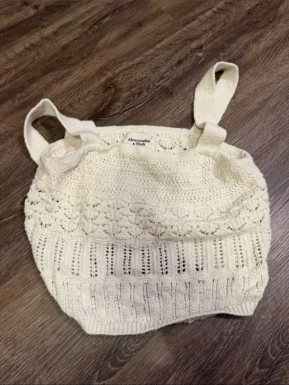 Abercrombie & Fitch Cream Knit Scoop Tank